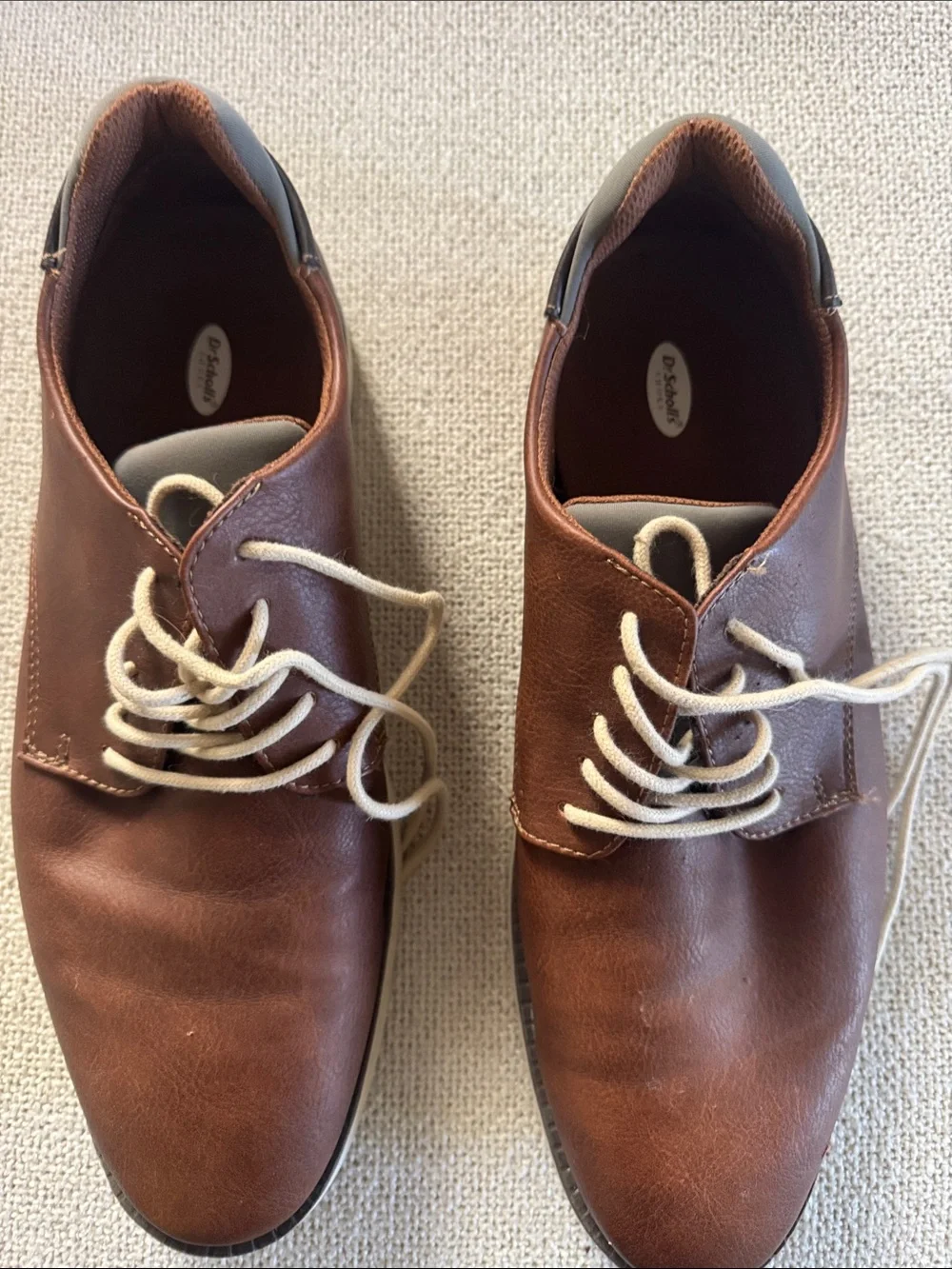 Dr. Scholl's Men's Chestnut Brown Leather Chukka Shoes Mens 9.5.